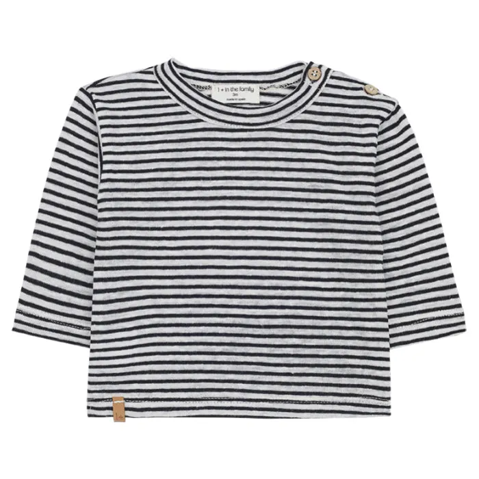 1  In The Family Baby And Child Mikel T-shirt Blue-Notte Stripes