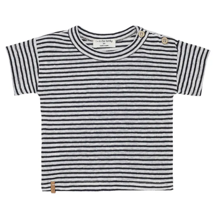 1  In The Family Baby And Child Victor T-shirt Blue-Notte Stripes