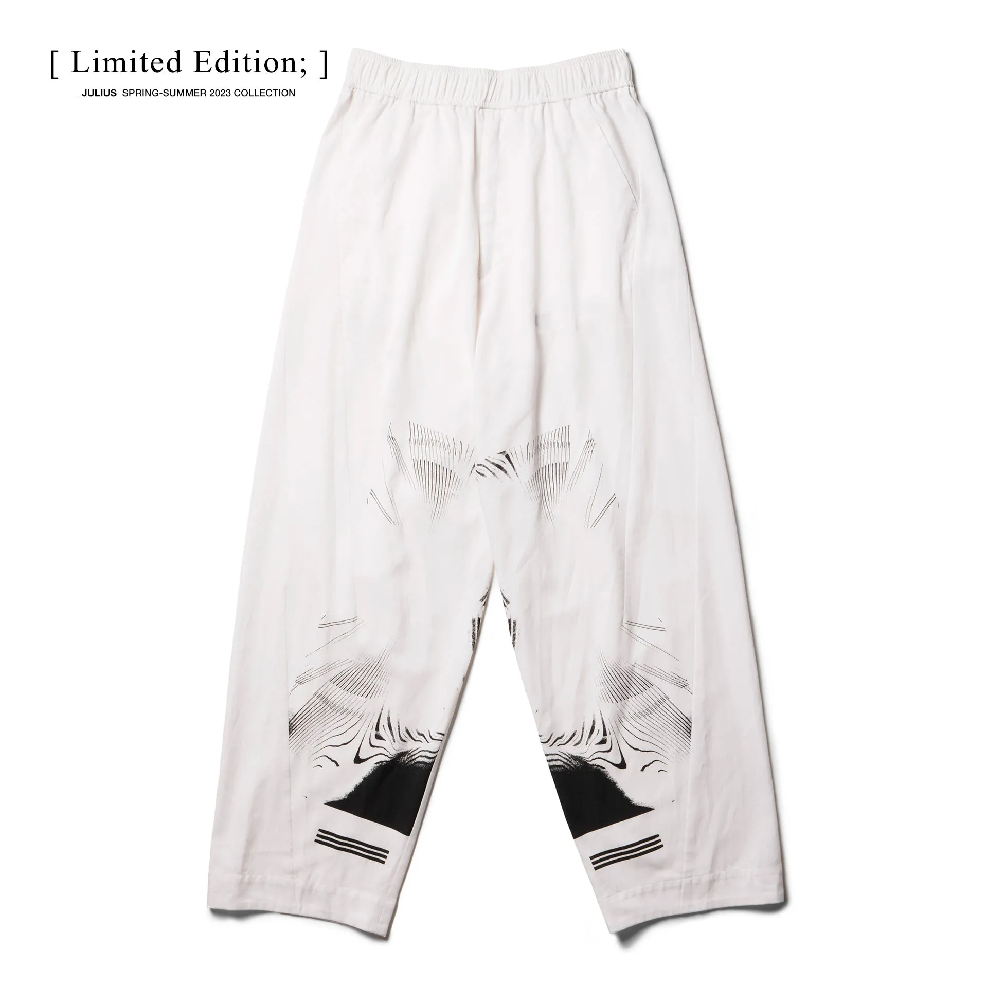 818PAM1 Off White / Graphic Printed Wide Pants