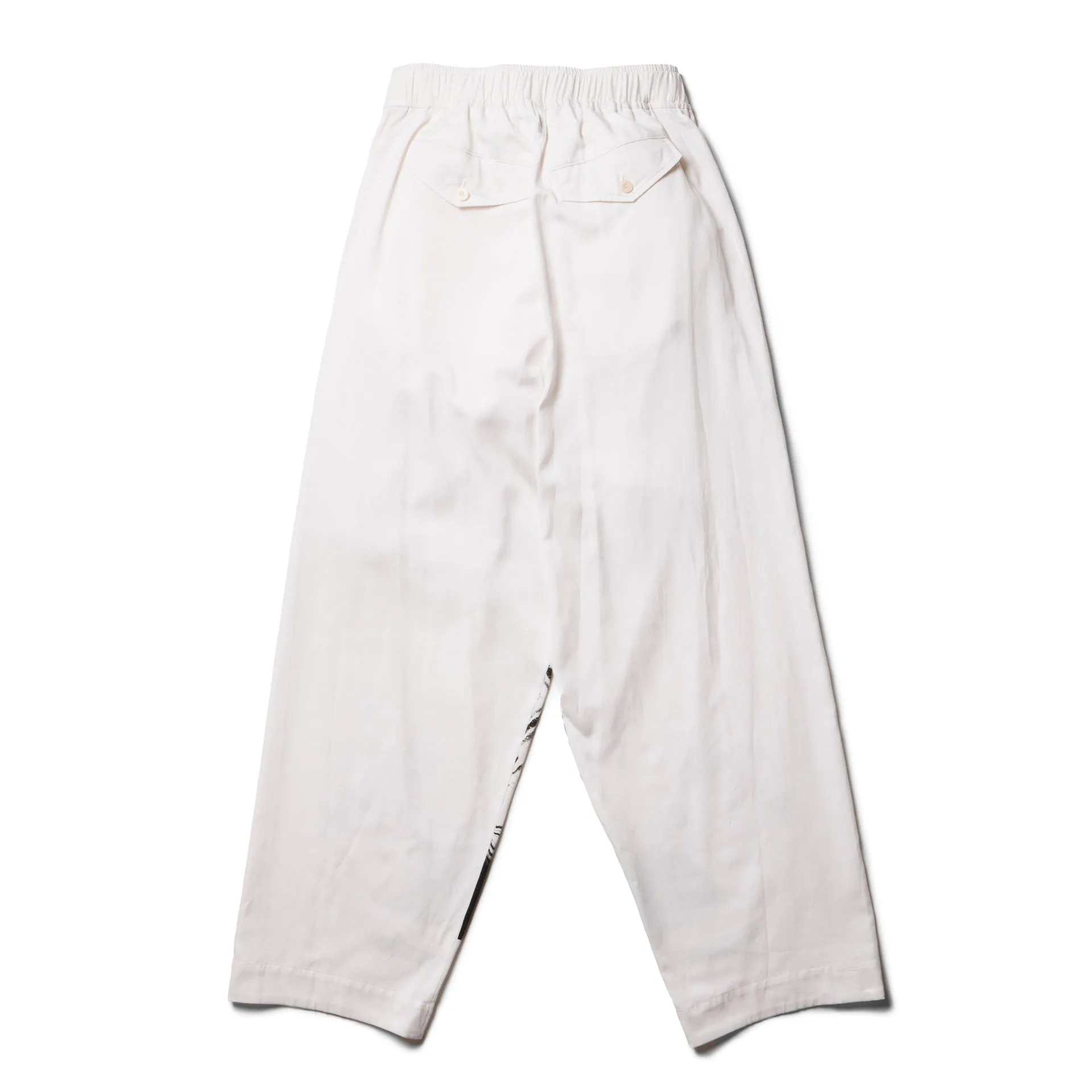 818PAM1 Off White / Graphic Printed Wide Pants