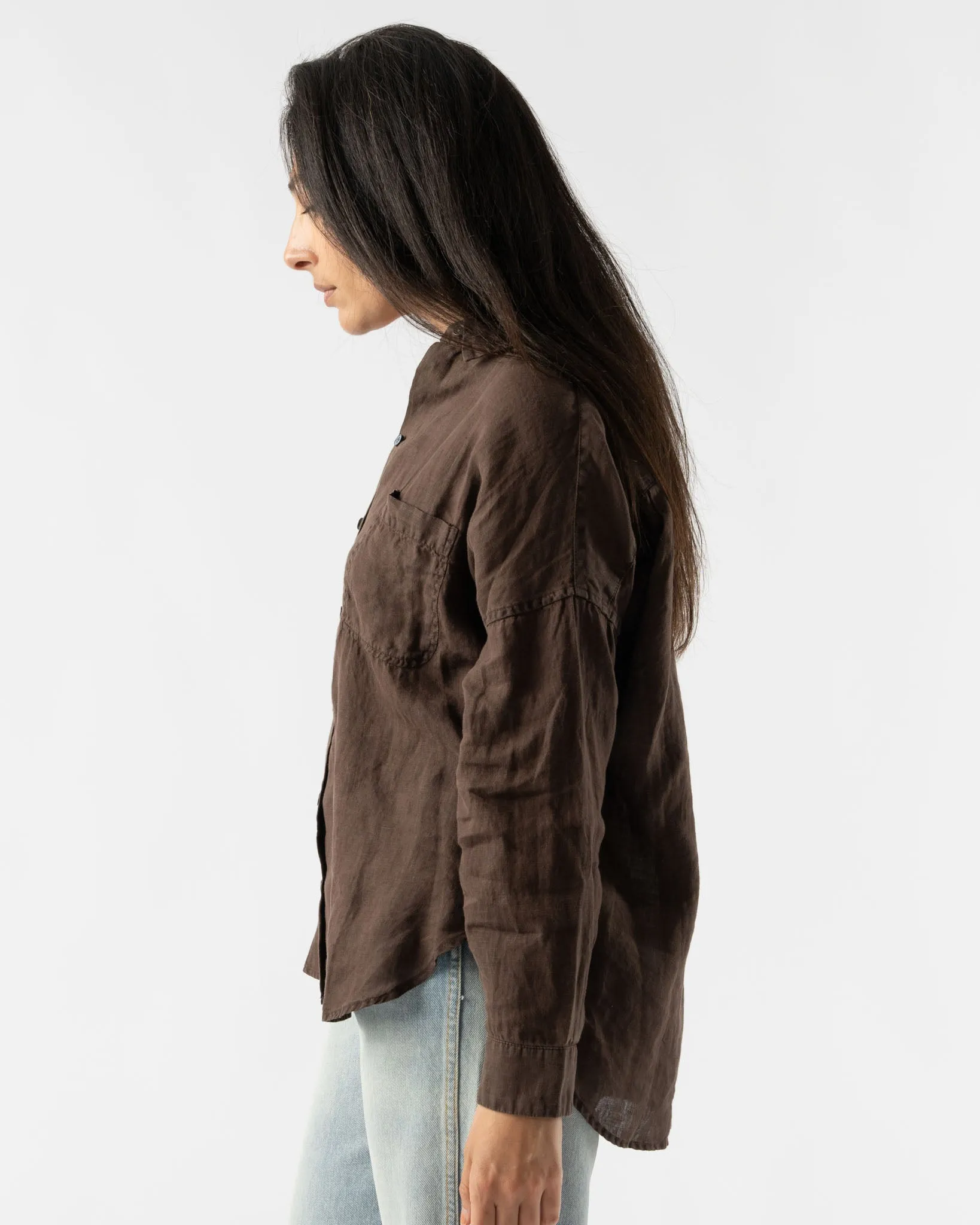 Alex Mill Jo Shirt in Dark Brown