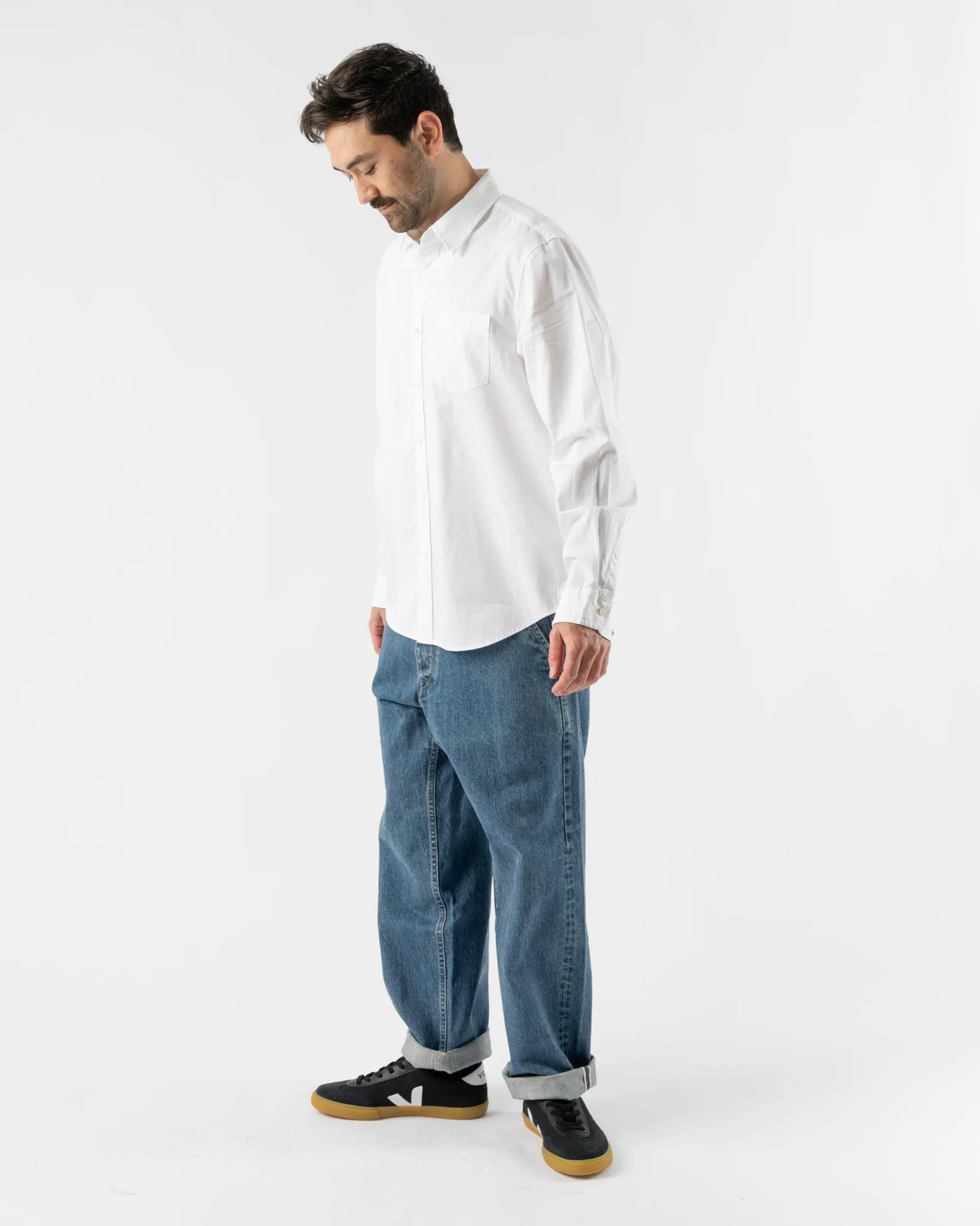 Alex Mill Mill Shirt in White Cotton Twill