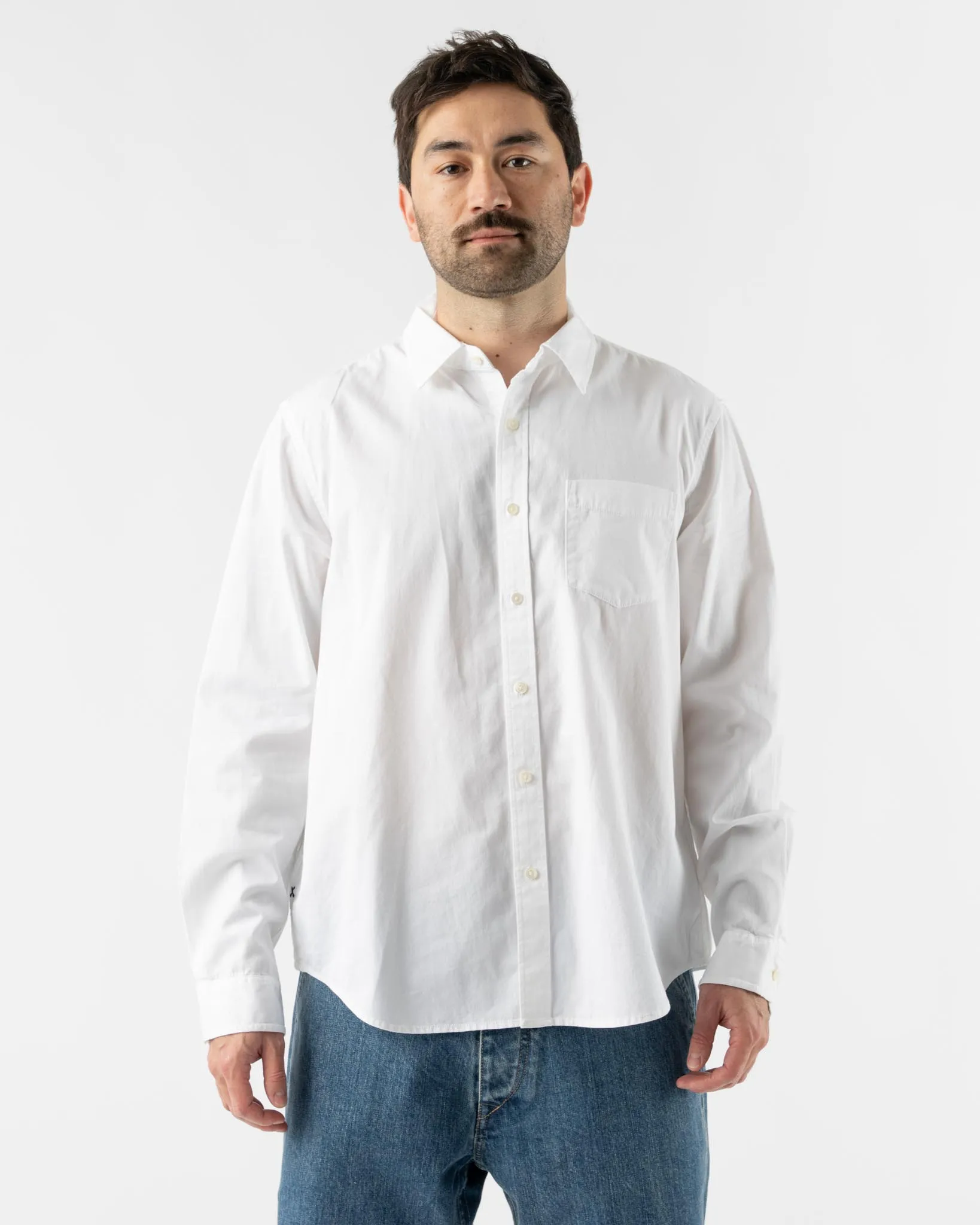 Alex Mill Mill Shirt in White Cotton Twill