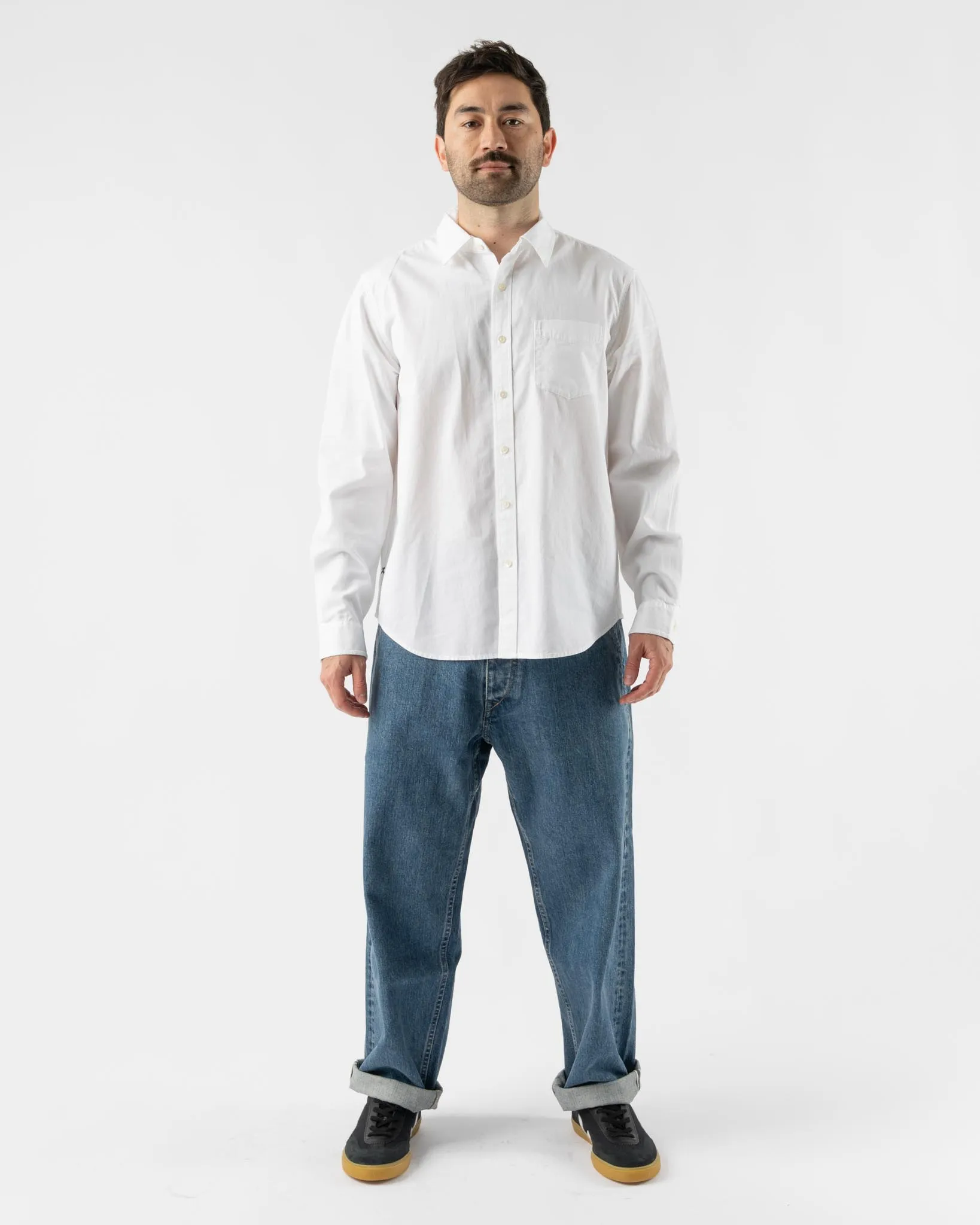 Alex Mill Mill Shirt in White Cotton Twill