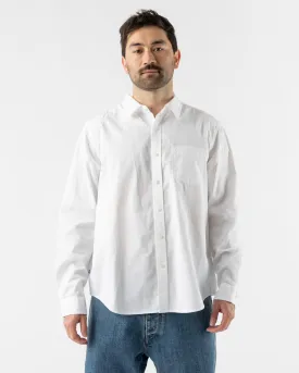 Alex Mill Mill Shirt in White Cotton Twill