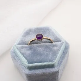Amethyst rose cut ring on gold fill ring