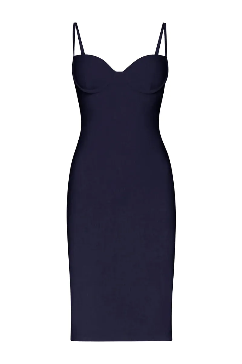 ANEMOS THE BALCONETTE UNDERWIRE DRESS IN STRETCH LINEN - 2 COLORS