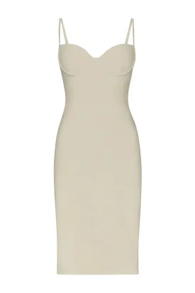 ANEMOS THE BALCONETTE UNDERWIRE DRESS IN STRETCH LINEN - 2 COLORS