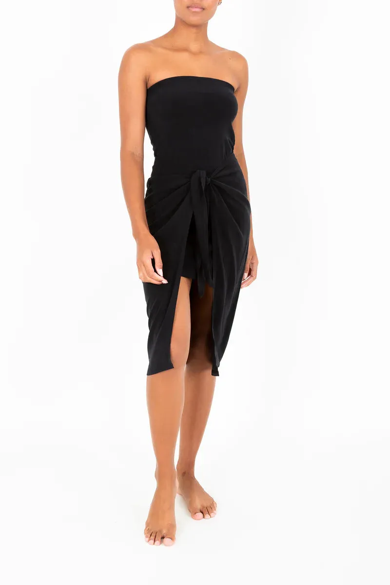 ANEMOS THE STRAPLESS D.K. WRAP DRESS IN STRETCH CUPRO - 2 COLORS