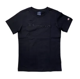 Champion maglietta manica corta in cotone da ragazzo 306777 KK001 nero