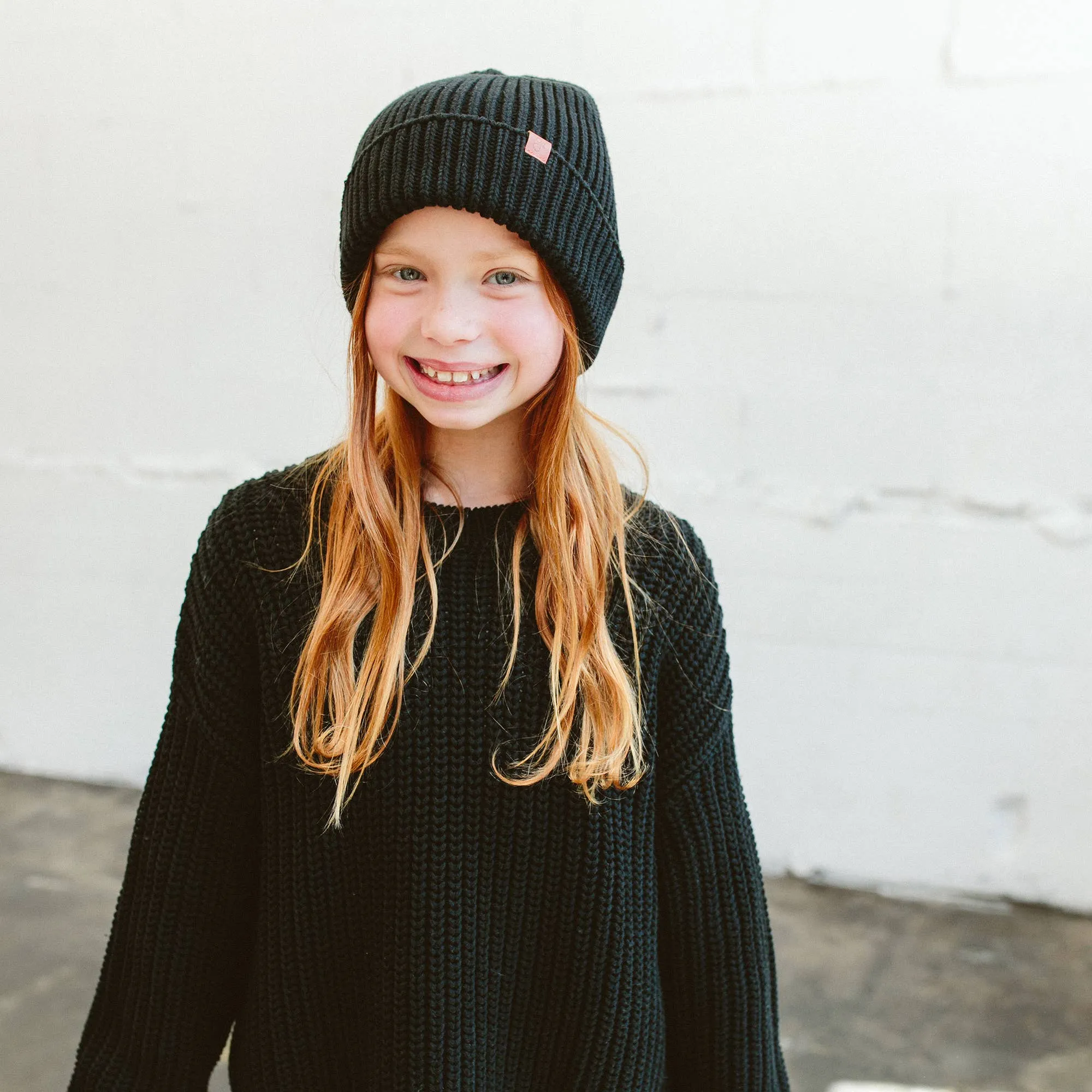 Cotton Kids Knit Beanie - Shadow