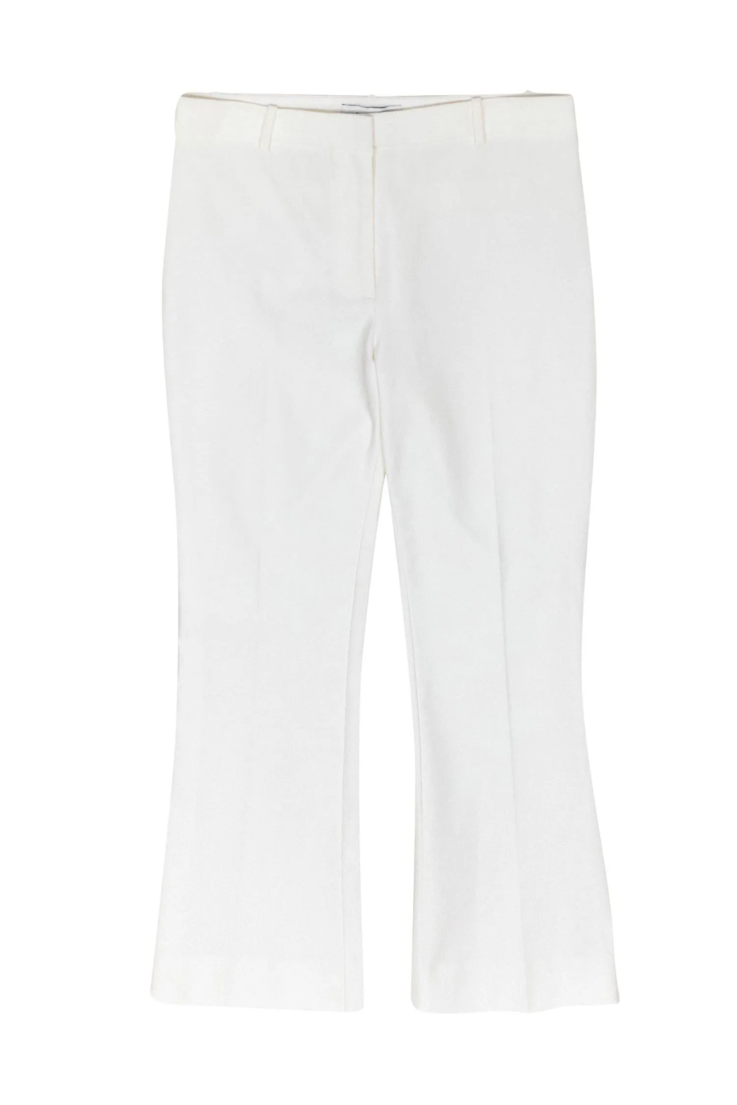 Derek Lam - White Cotton Cropped High-Waisted Pants Sz 12