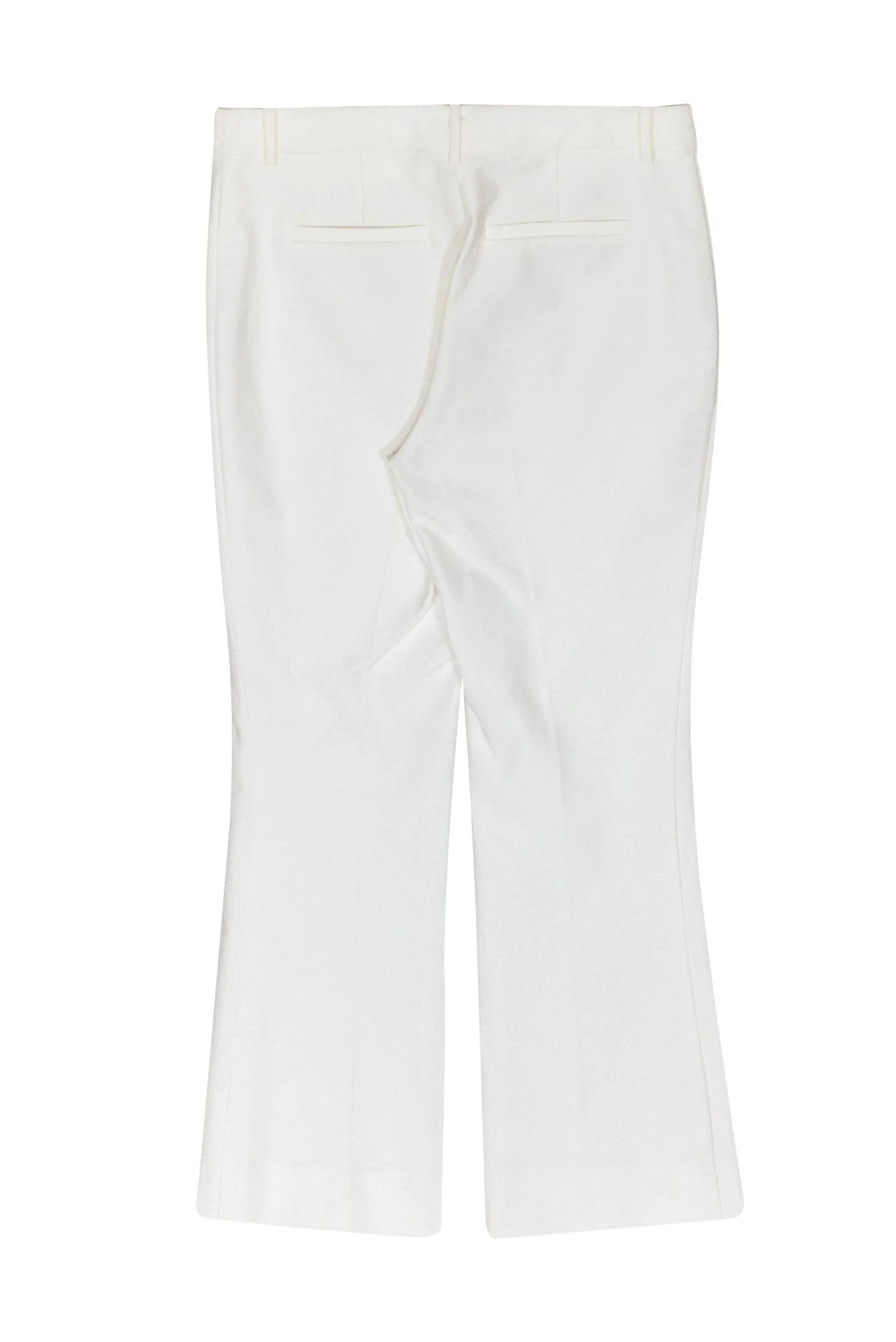 Derek Lam - White Cotton Cropped High-Waisted Pants Sz 12