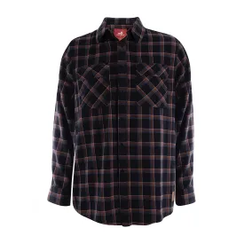 Dux-Bak Mens Dobbs Thermal Check L/S Shirt Black/Tan
