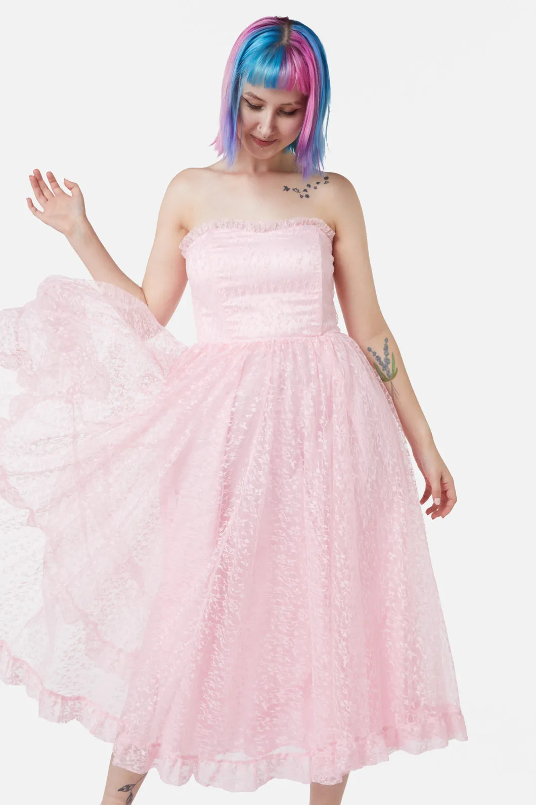 Elina Lace Trim Dress