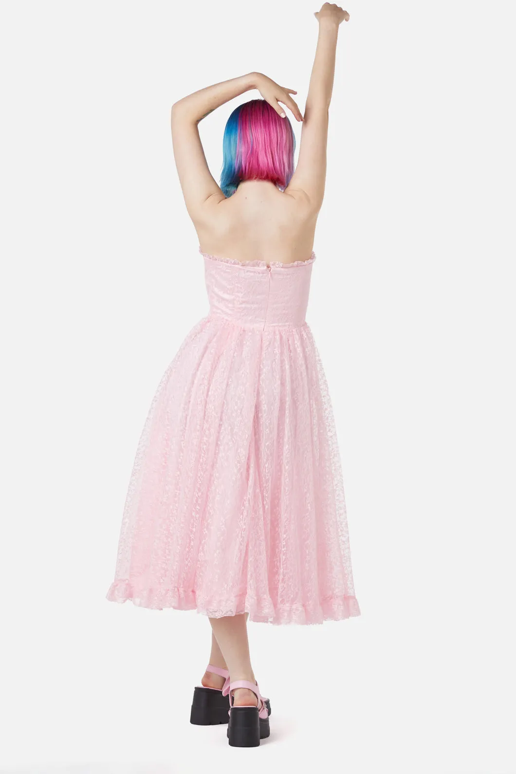Elina Lace Trim Dress