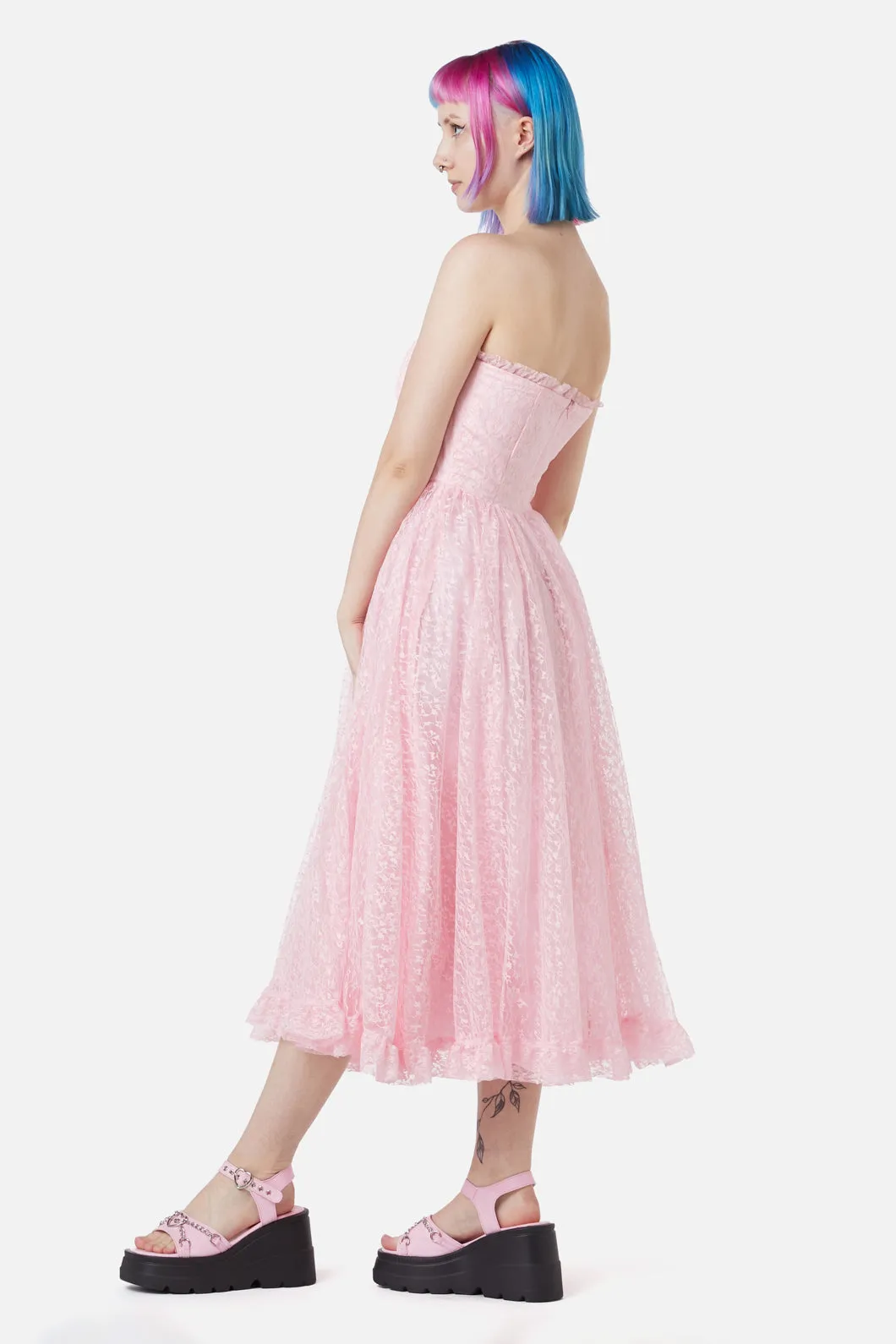 Elina Lace Trim Dress