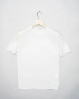 Gran Sasso Knitted Linen T-Shirt / White