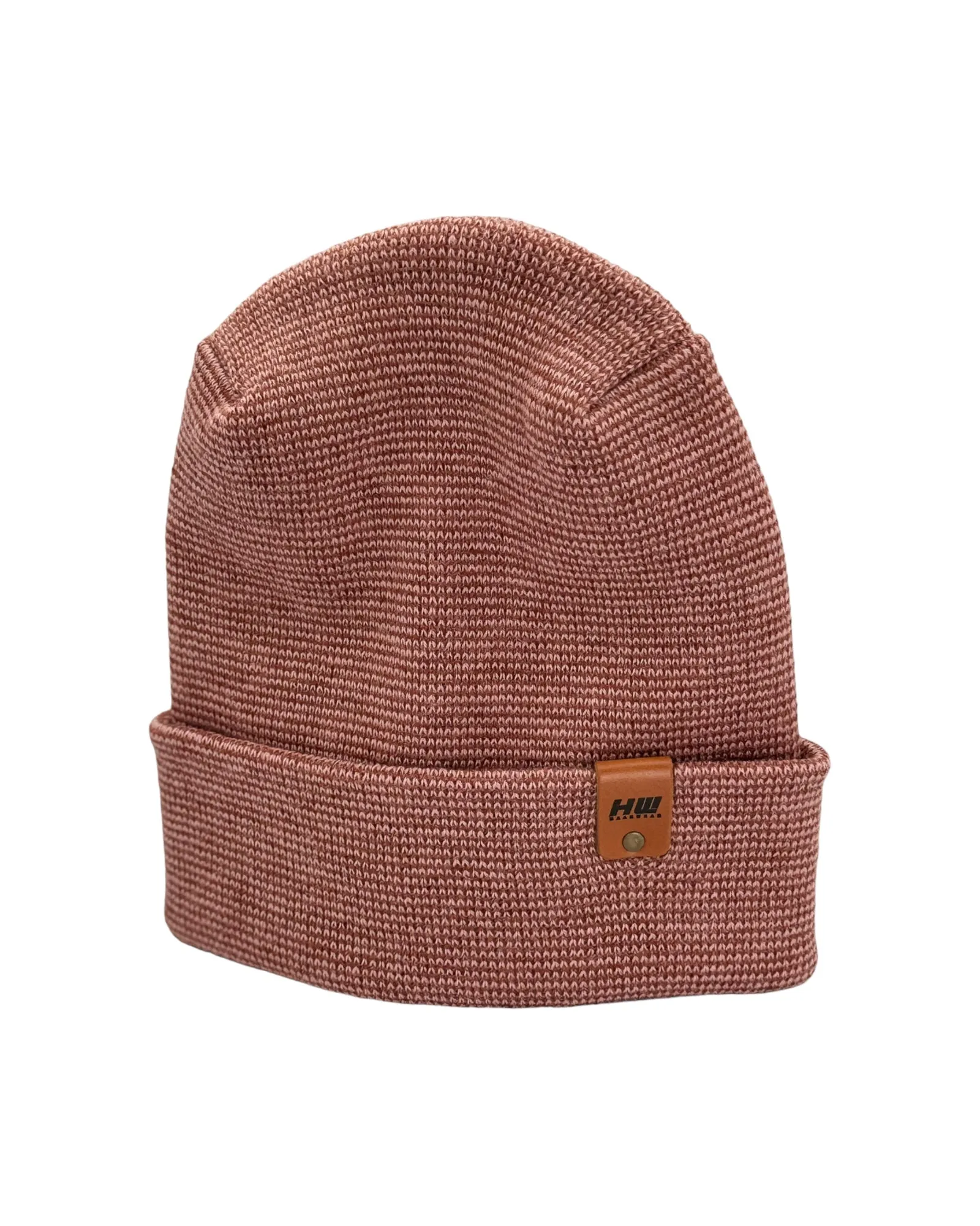 Haakwear Theta Stitch Fusion Cuffed Beanie / Hat (Patent Pending Design) Burgundy / Pink, Made in USA
