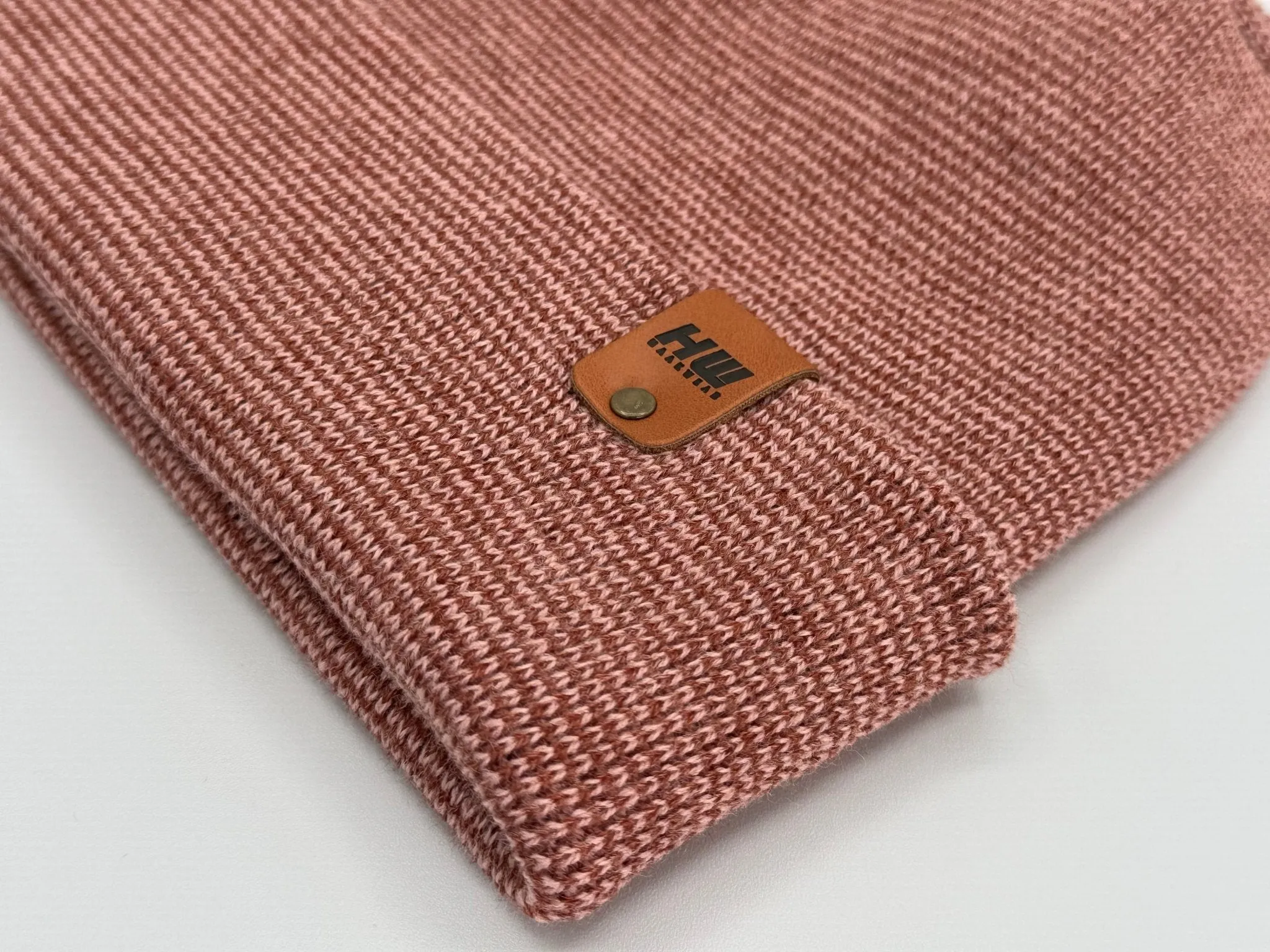 Haakwear Theta Stitch Fusion Cuffed Beanie / Hat (Patent Pending Design) Burgundy / Pink, Made in USA