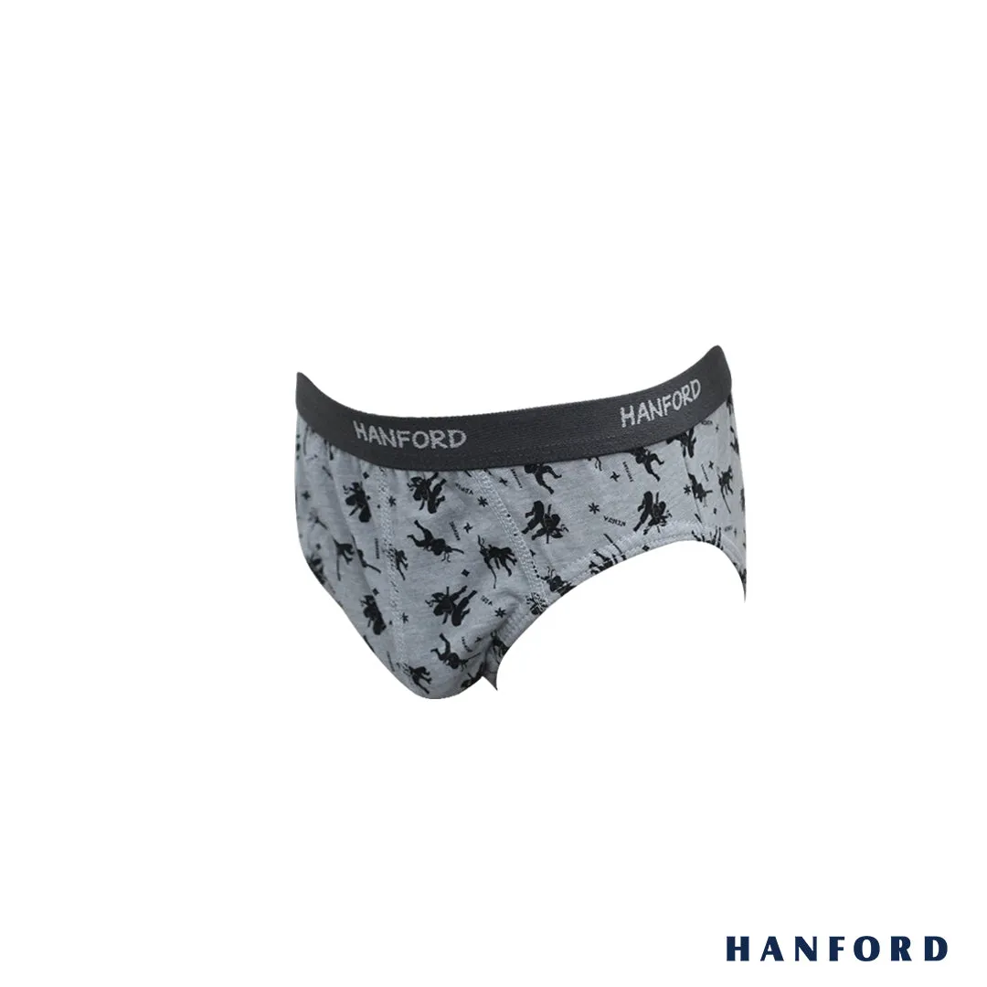 Hanford Kids/Teens Regular Cotton Briefs - Ninja Print (2in1 Pack)