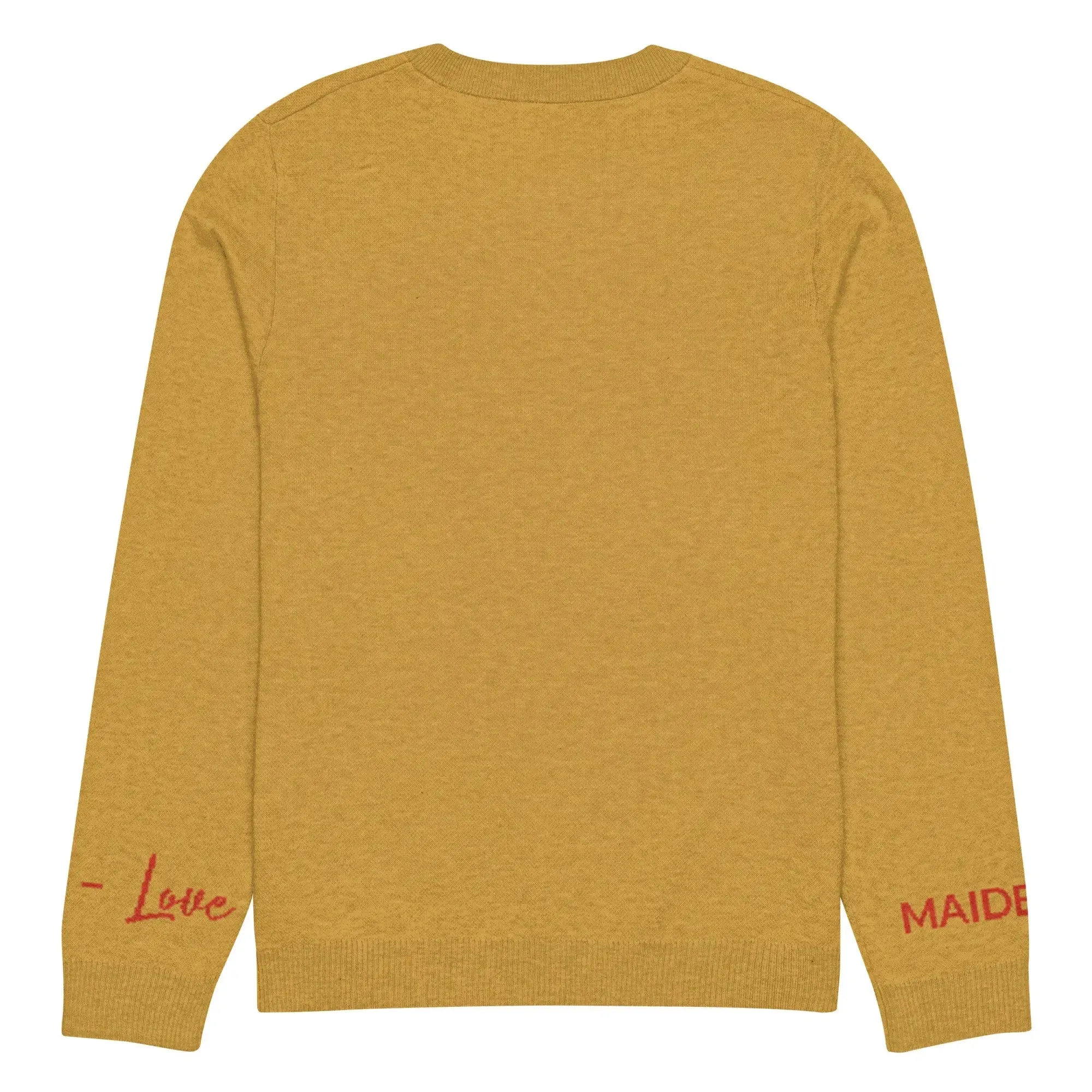 Heart - Knitted crew neck sweater MUSTARD