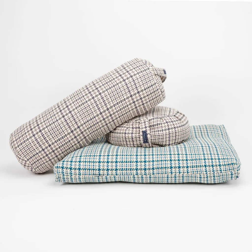 Houndstooth Plaid Zabuton - COVER ONLY