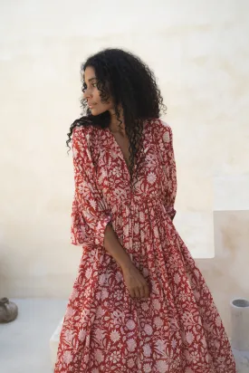 Kyra Midi Dress ~ Saffron