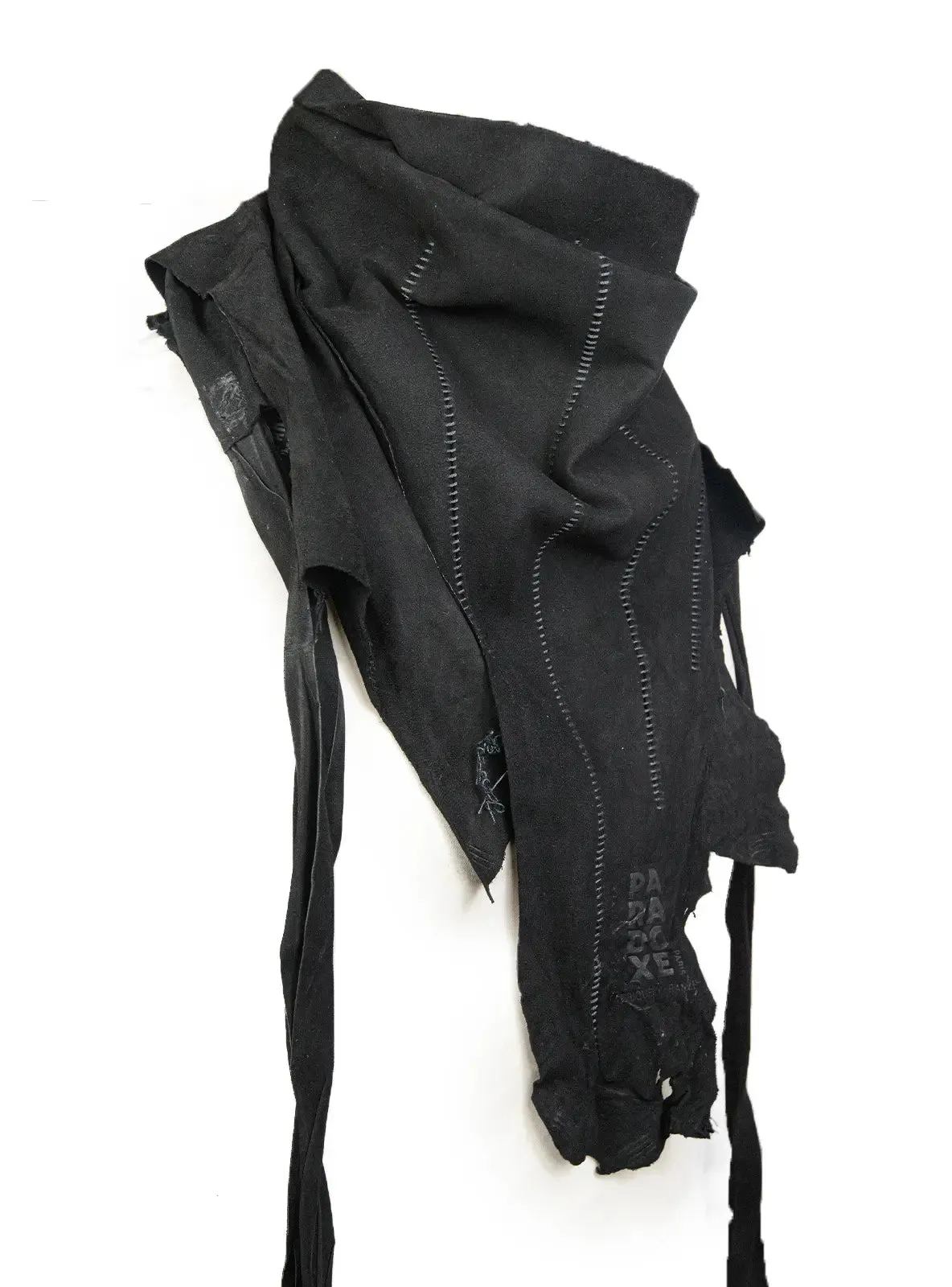 LAMB LEATHER SCARF BLACK