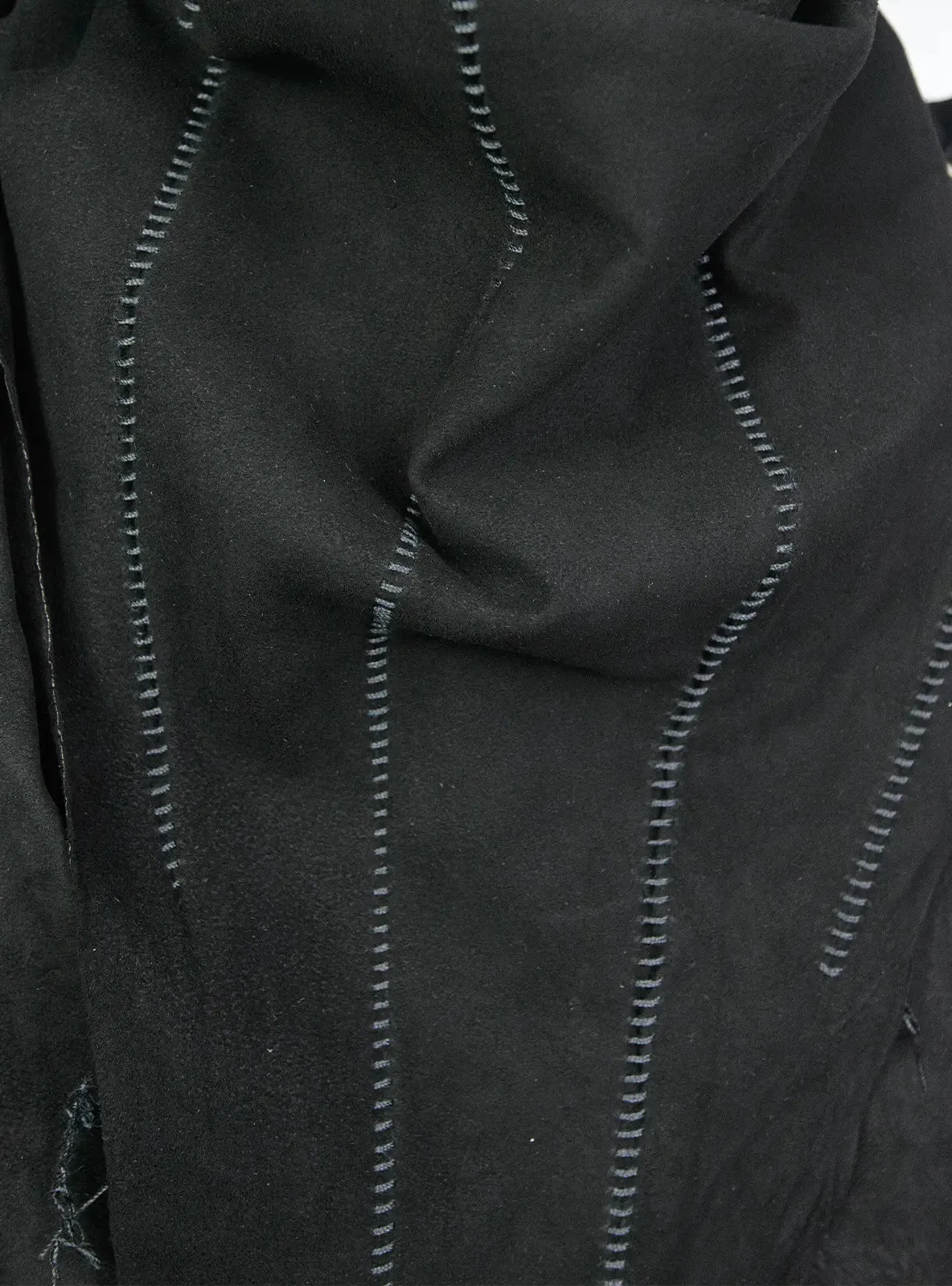 LAMB LEATHER SCARF BLACK
