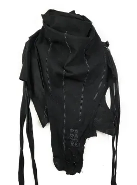 LAMB LEATHER SCARF BLACK