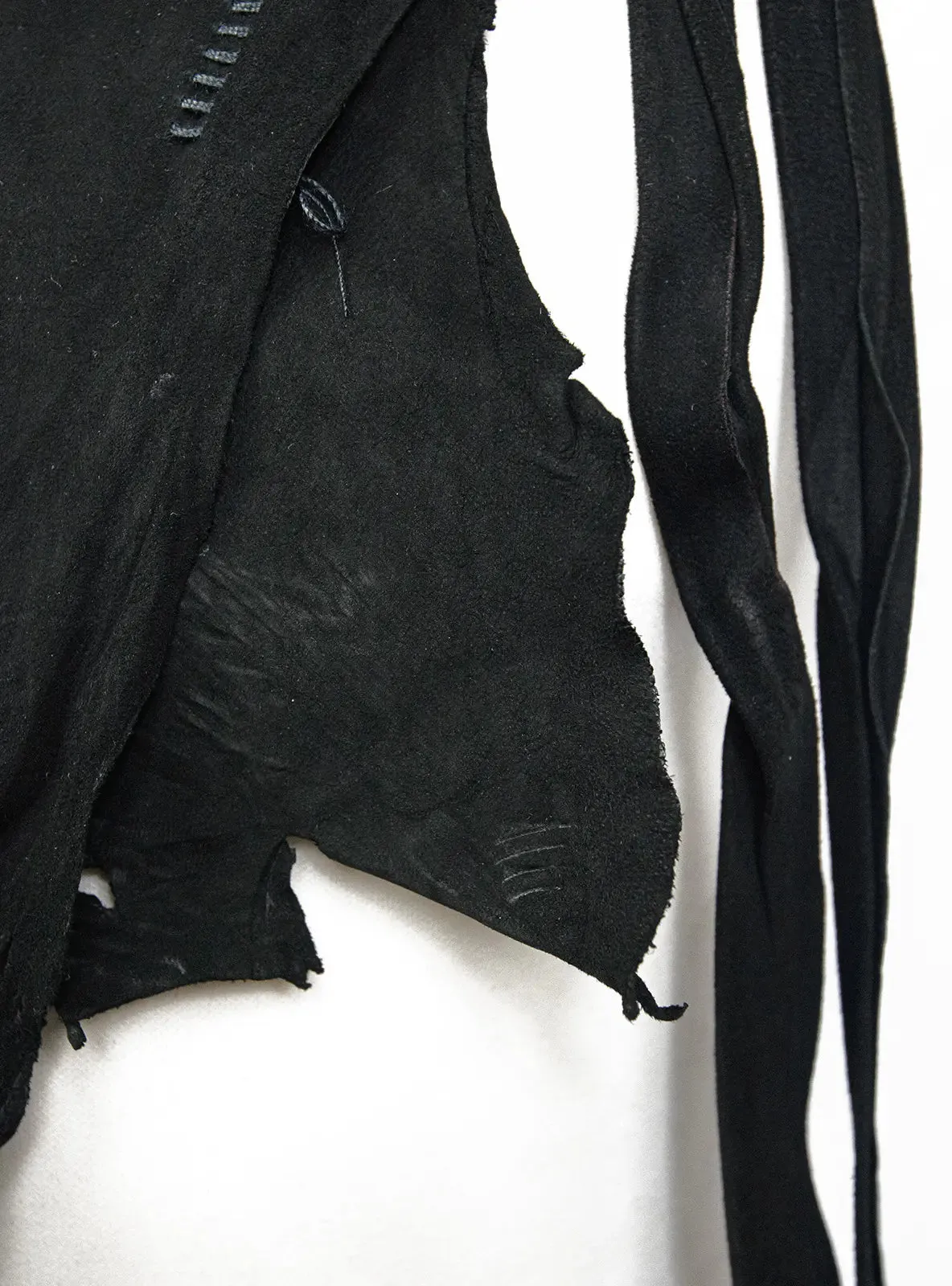 LAMB LEATHER SCARF BLACK