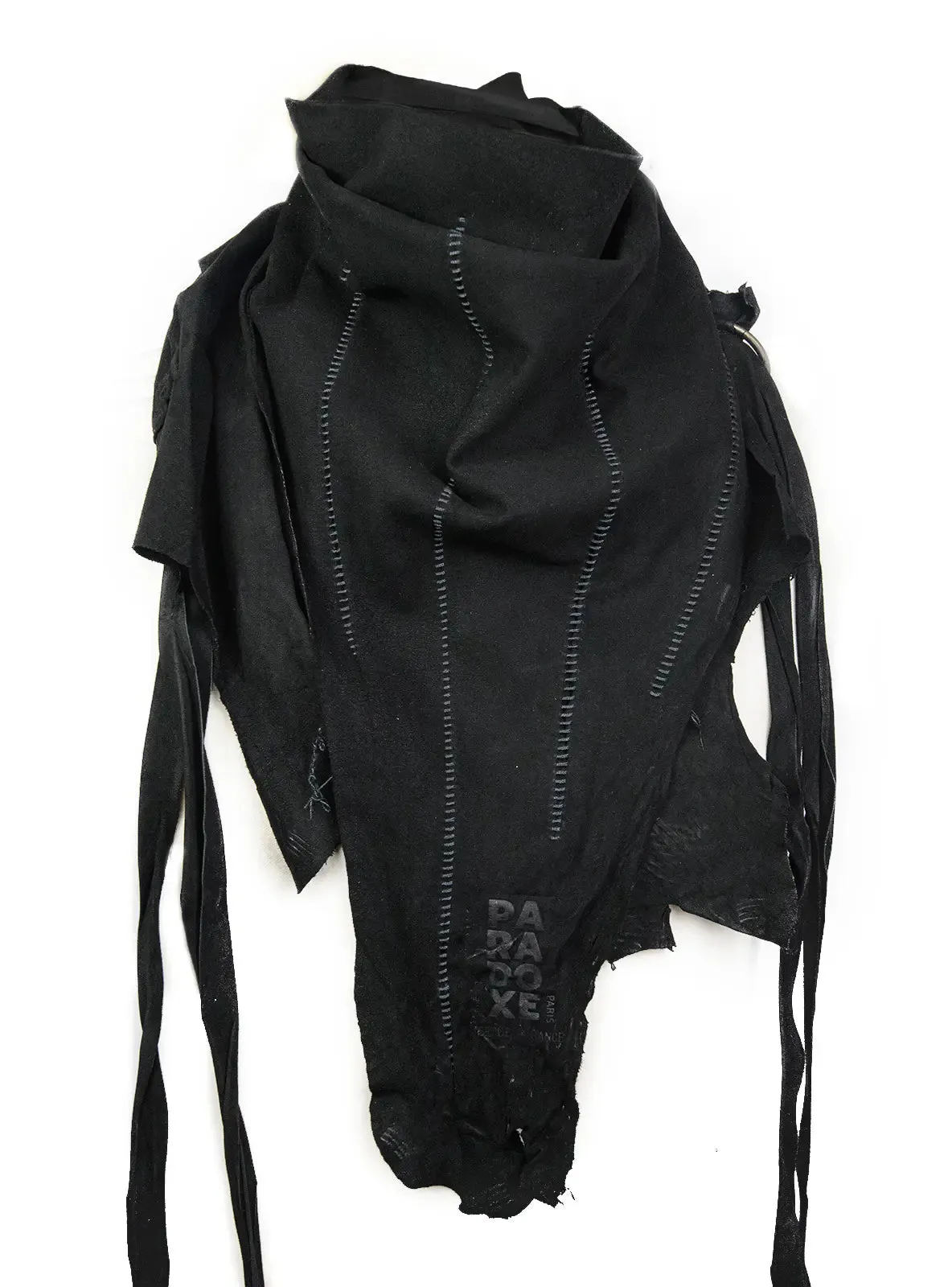 LAMB LEATHER SCARF BLACK