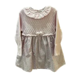 Light Floral Sweater Bodice Dress