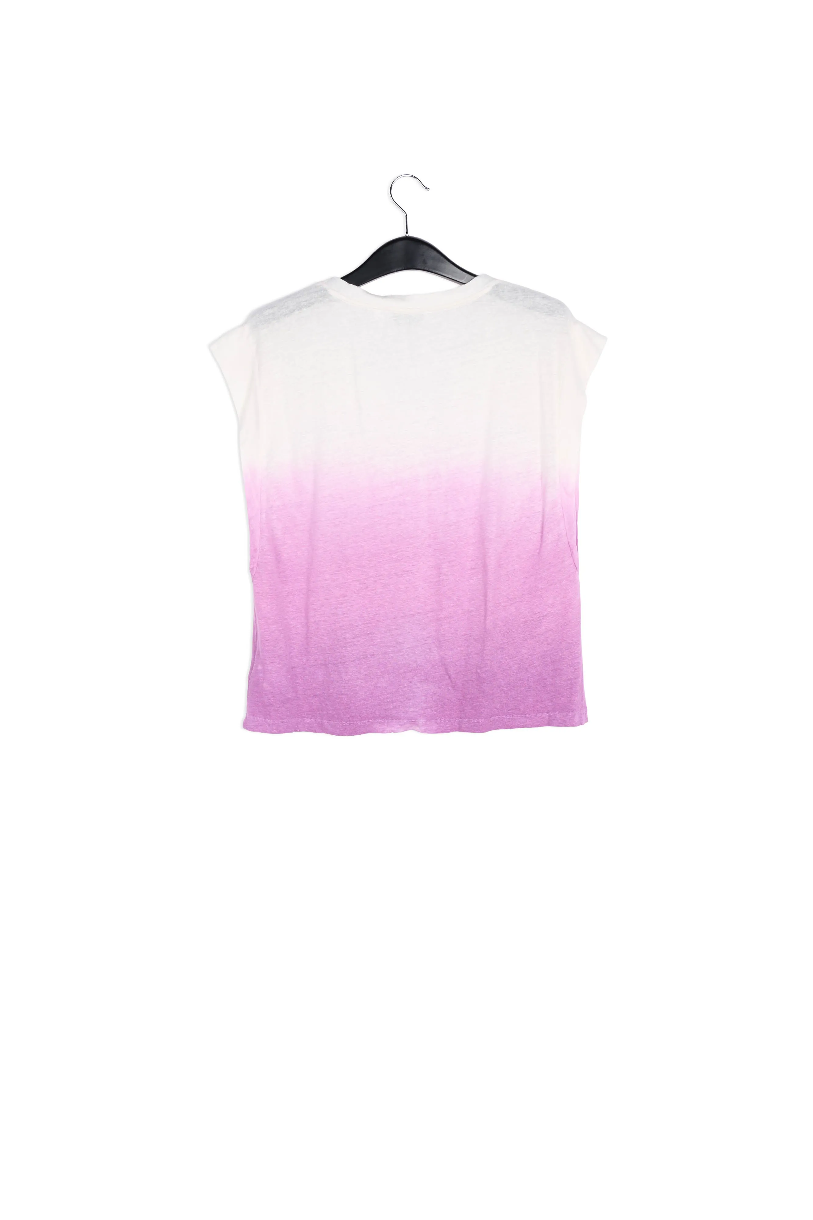 Lilac dip-dye linen t-shirt
