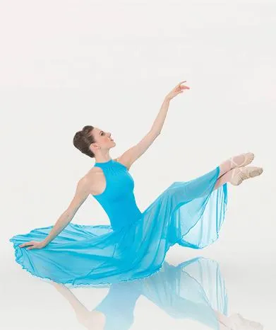 Long Mock T-Neck Dance Dress - WOMENS