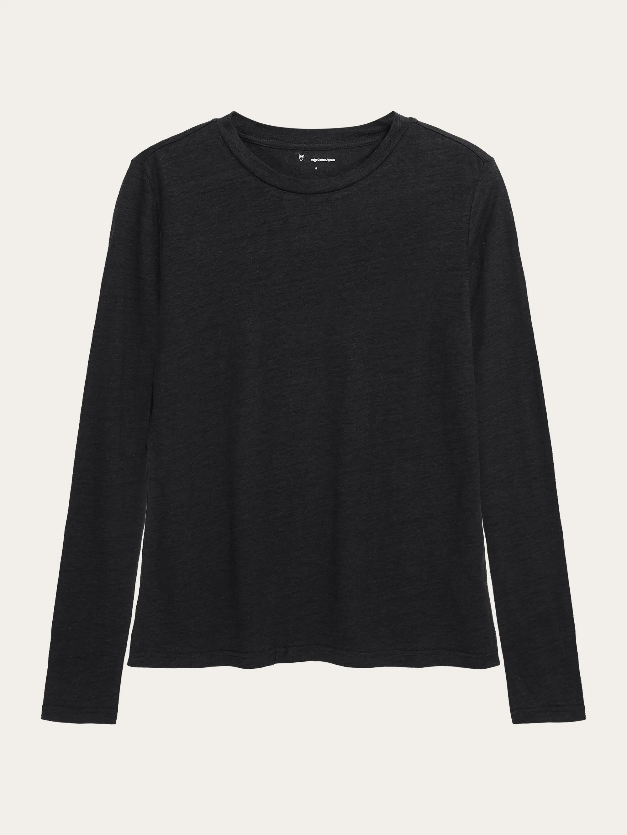Long sleeve linen t-shirt - GOTS/Vegan - Black Jet