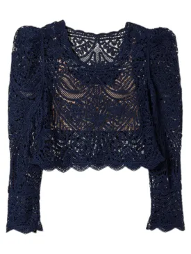 Maglia crochet effetto pizzo
