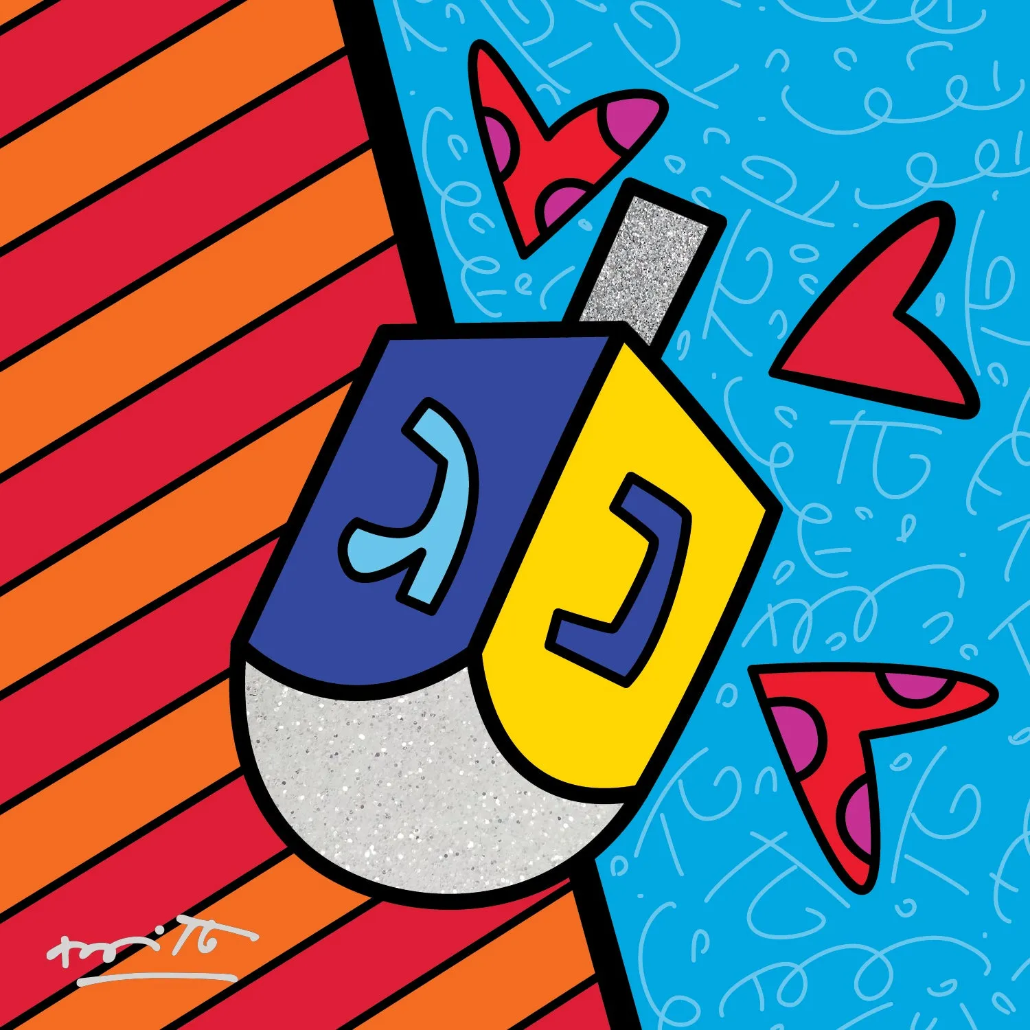 MAZEL TOV (DREIDEL) - Limited Edition Print