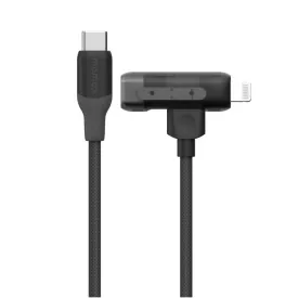 MOMAX 1 Link Flow Duo 2-IN-1 USB-C to USB-C   Lightning Braided Cable 1.5m - Black