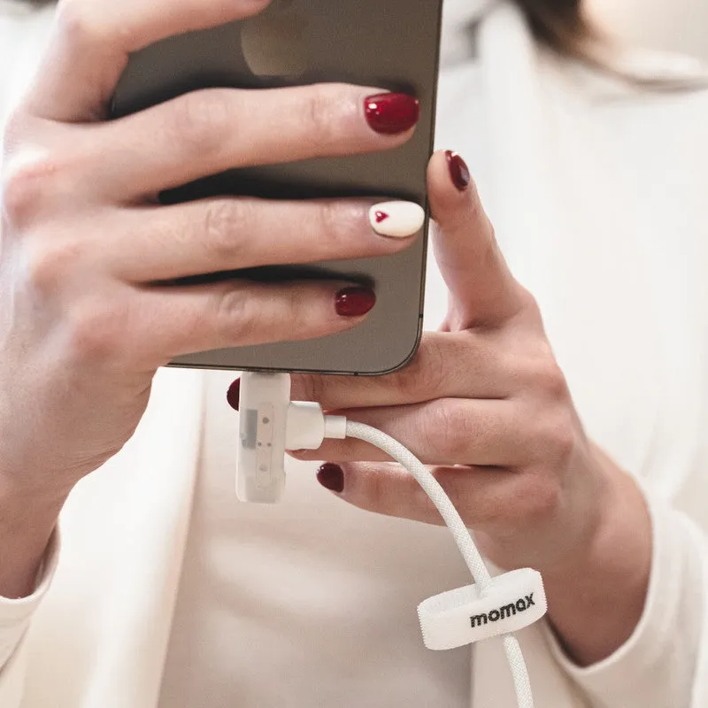 MOMAX 1 Link Flow Duo 2-IN-1 USB-C to USB-C   Lightning Braided Cable 1.5m - White