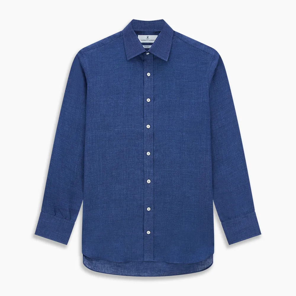 Navy Linen Mayfair Shirt