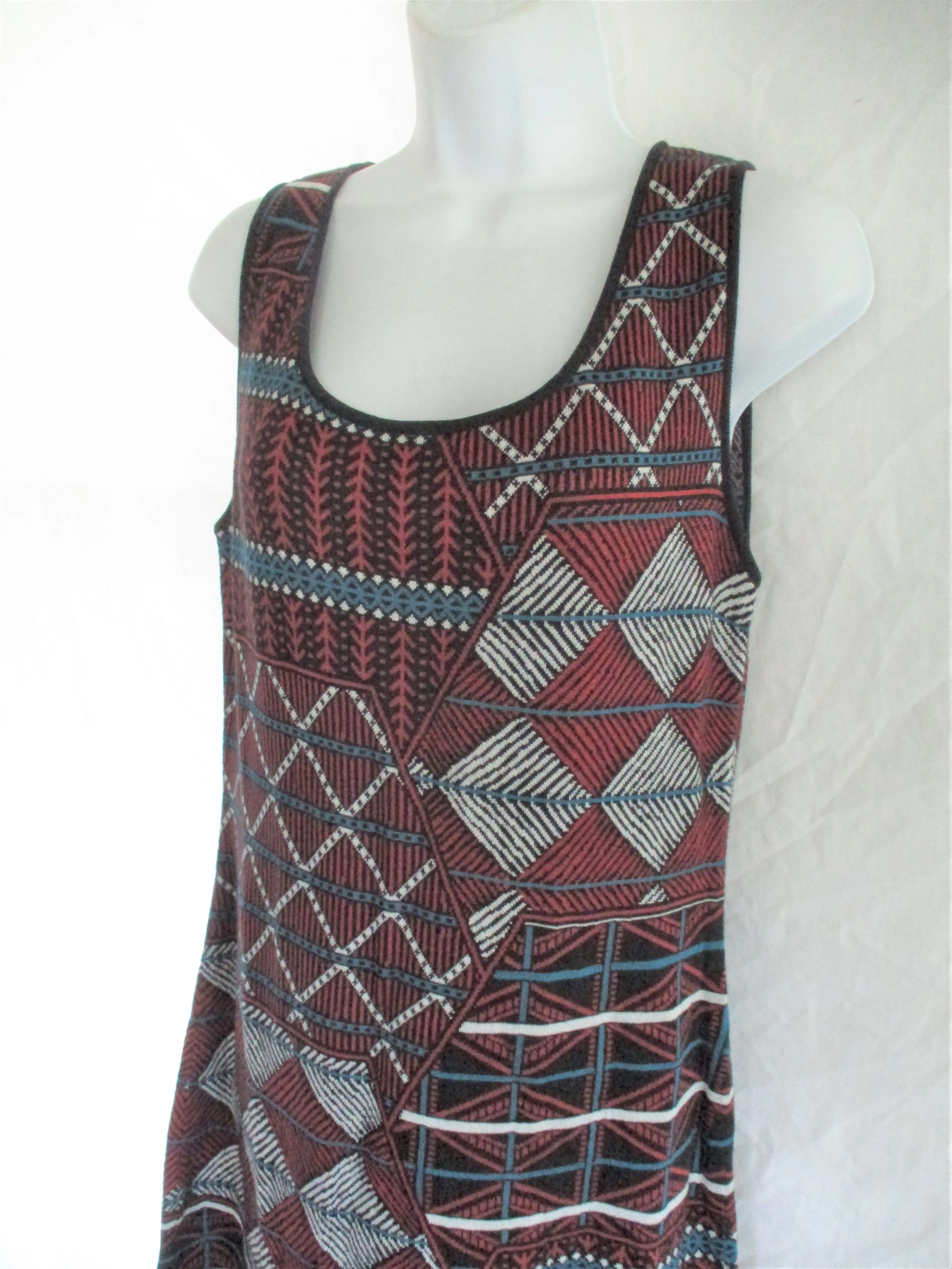 NEW PERUVIAN CONNECTION Knit Sweater Bodycon Dress Hippie Boho M