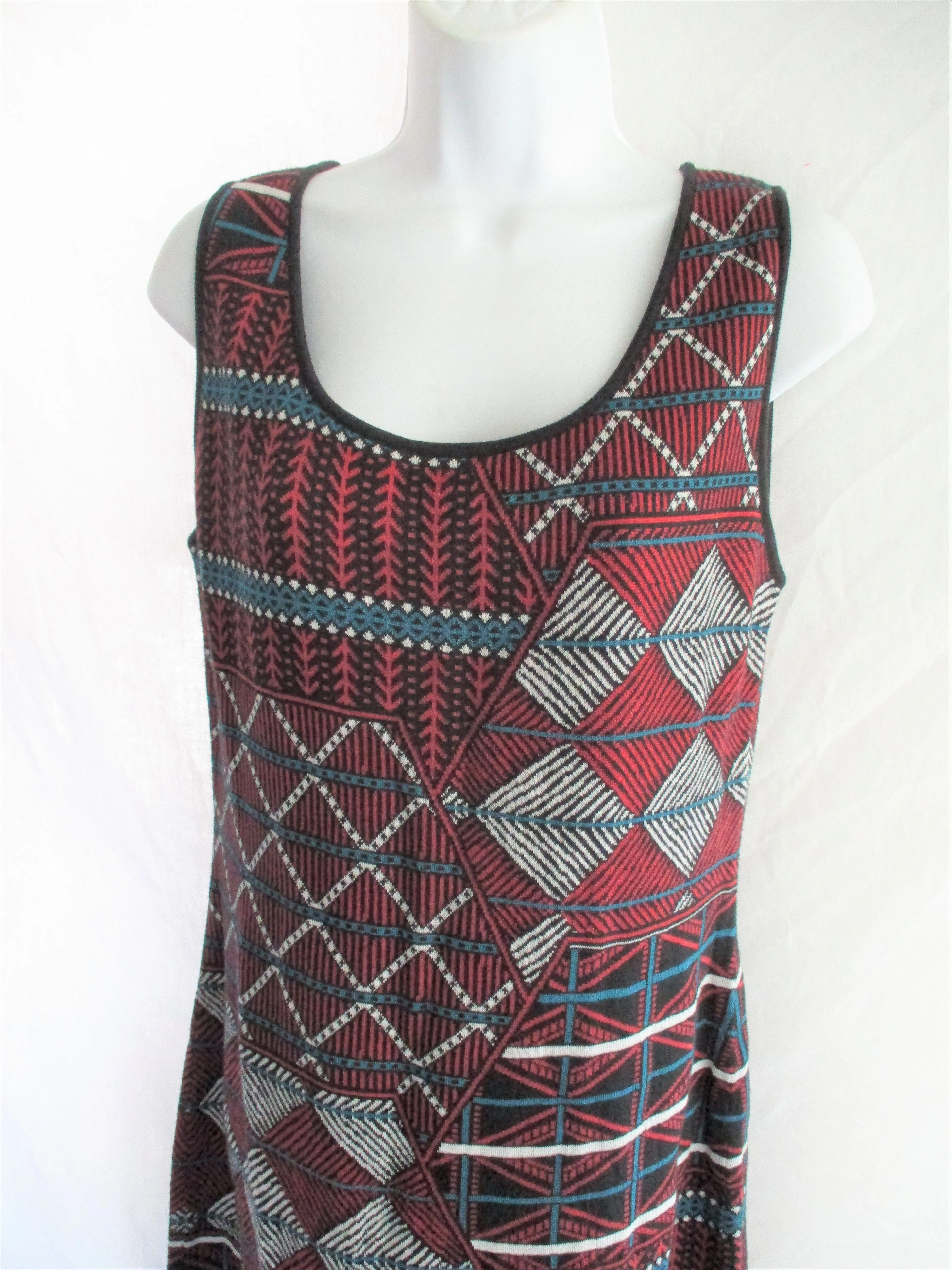 NEW PERUVIAN CONNECTION Knit Sweater Bodycon Dress Hippie Boho M