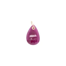 *One of a kind* Rosecut Pear Ruby Charm