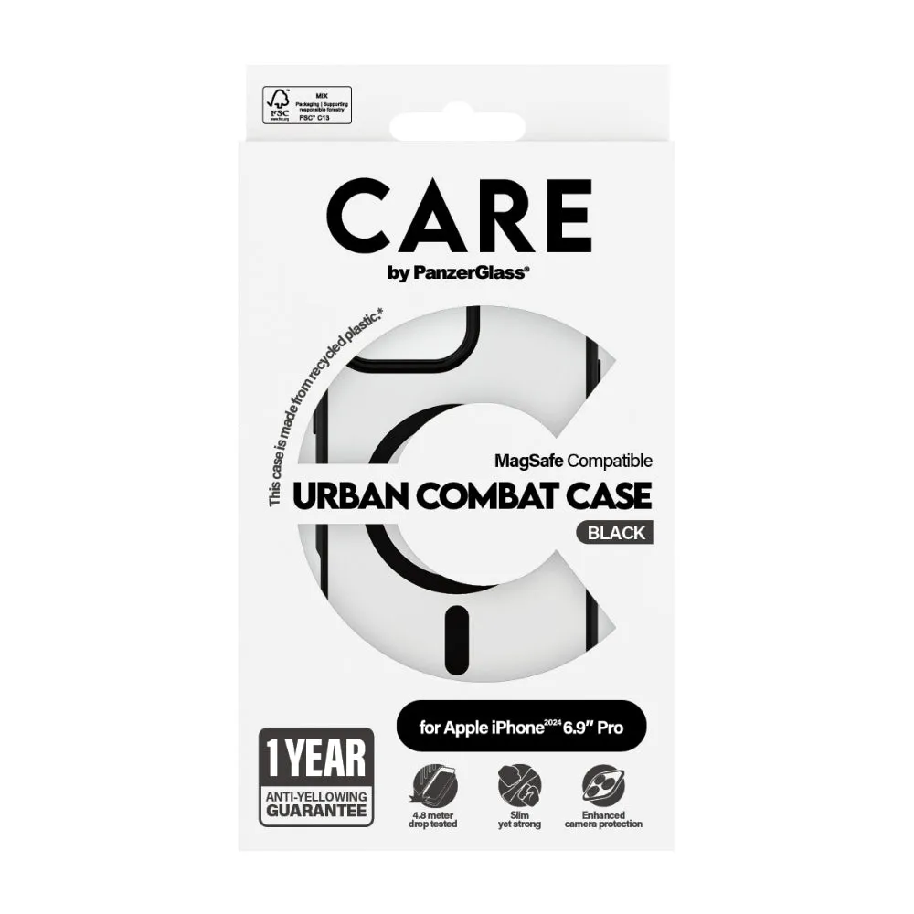 PANZERGLASS Care iPhone 16 Pro Max Magsafe Case Urban Combat Black
