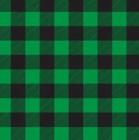 Pattern Permanent Vinyl-  Green Buffalo Plaid - Permanent Vinyl / Printed Permanent Vinyl