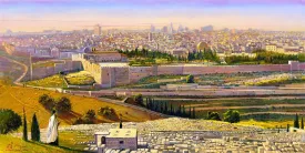 Praying on the Mount of Olives overlooking the Old City