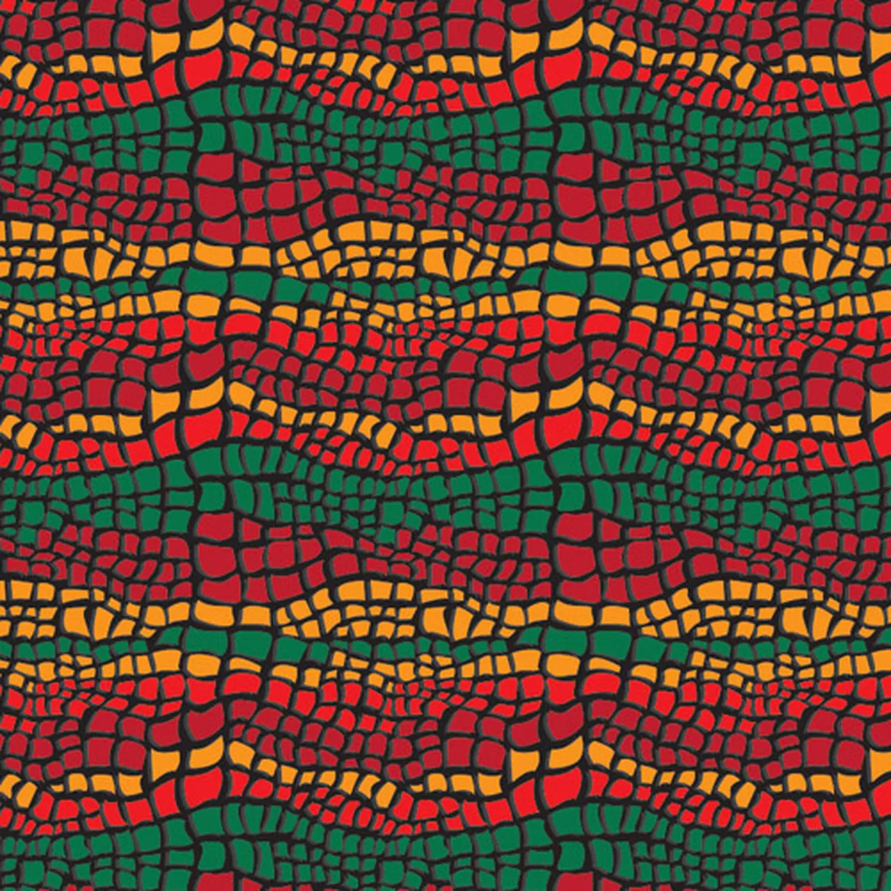 Printed Pattern Adhesive Vinyl - African Mosaic