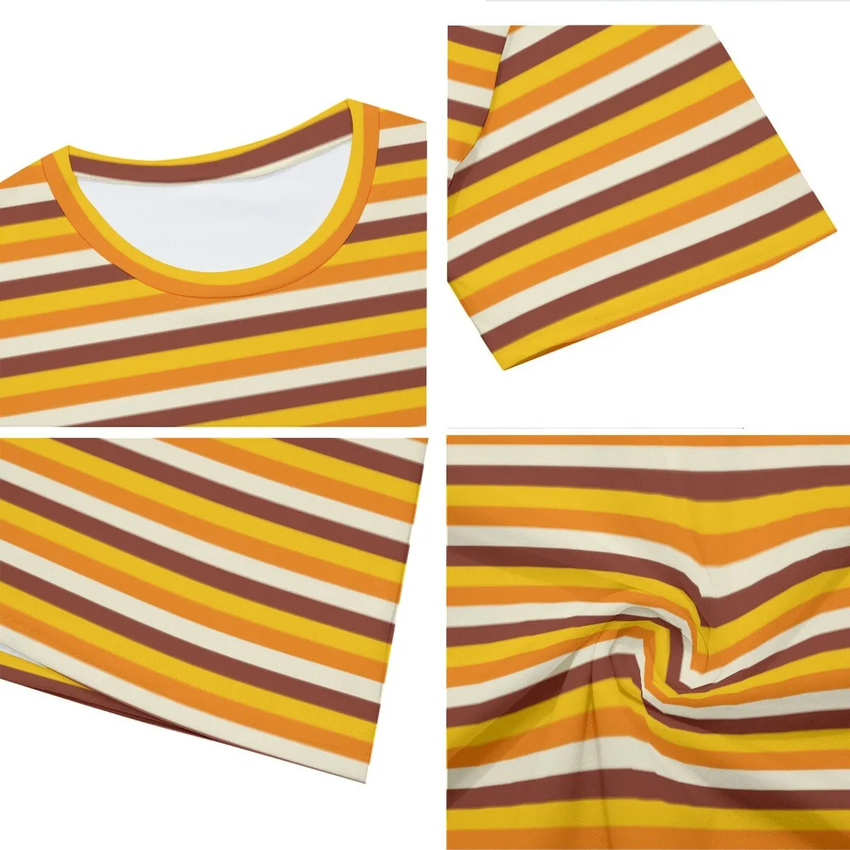 Retro T-Shirt Men, 100% Cotton T-shirt, Men&#39;s Orange Top, Men's Stripe Top, Vintage style t-shirt,70s Style T-shirt,Stripe T-shirt Men